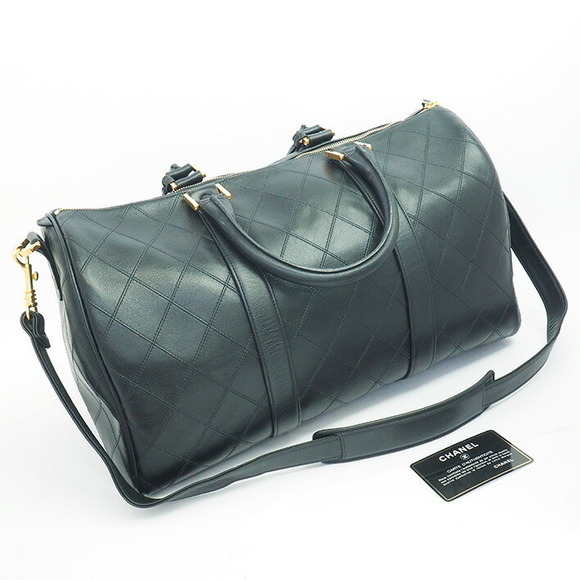 Chanel Shoulder Bag Coco Mark CC Bicolor Boston - Picture 2 of 6